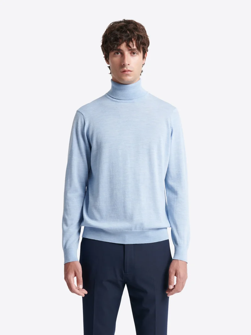 Pull à col roulé 100% laine mérinos