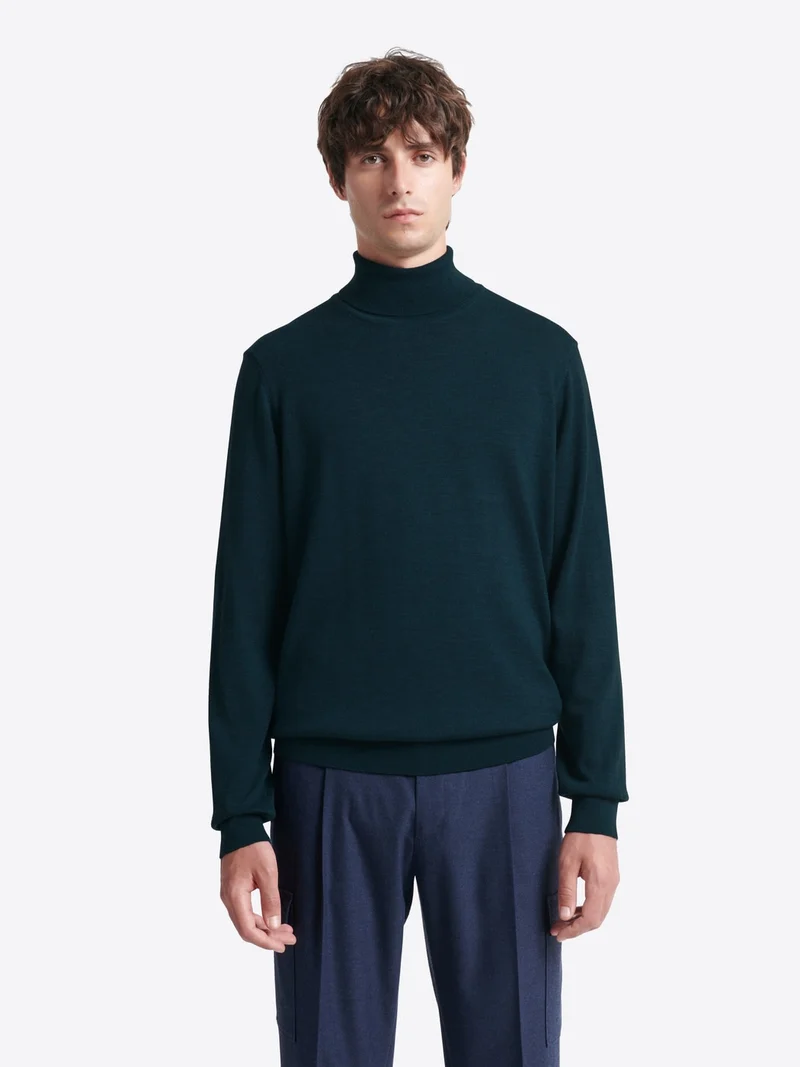 Pull à col roulé 100% laine mérinos