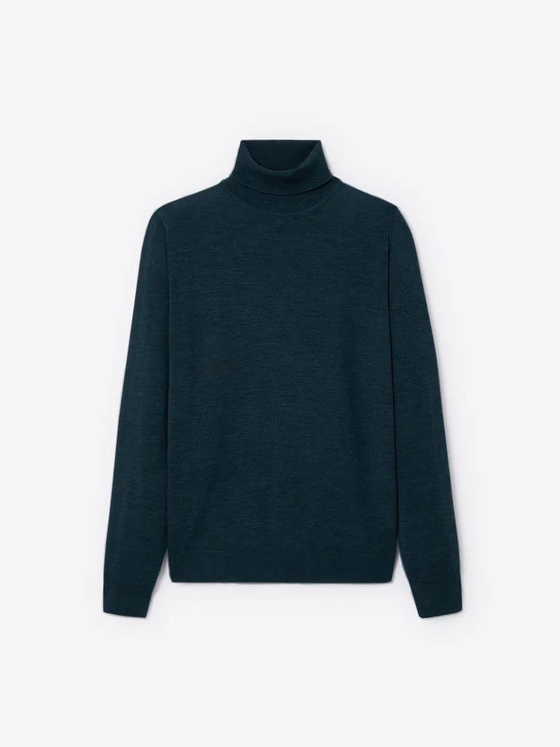 Pull à col roulé 100% laine mérinos