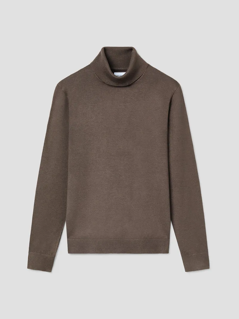 Pull col roulé en jersey