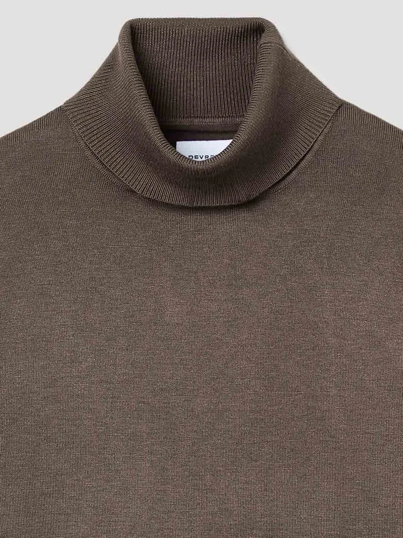 Pull col roulé en jersey