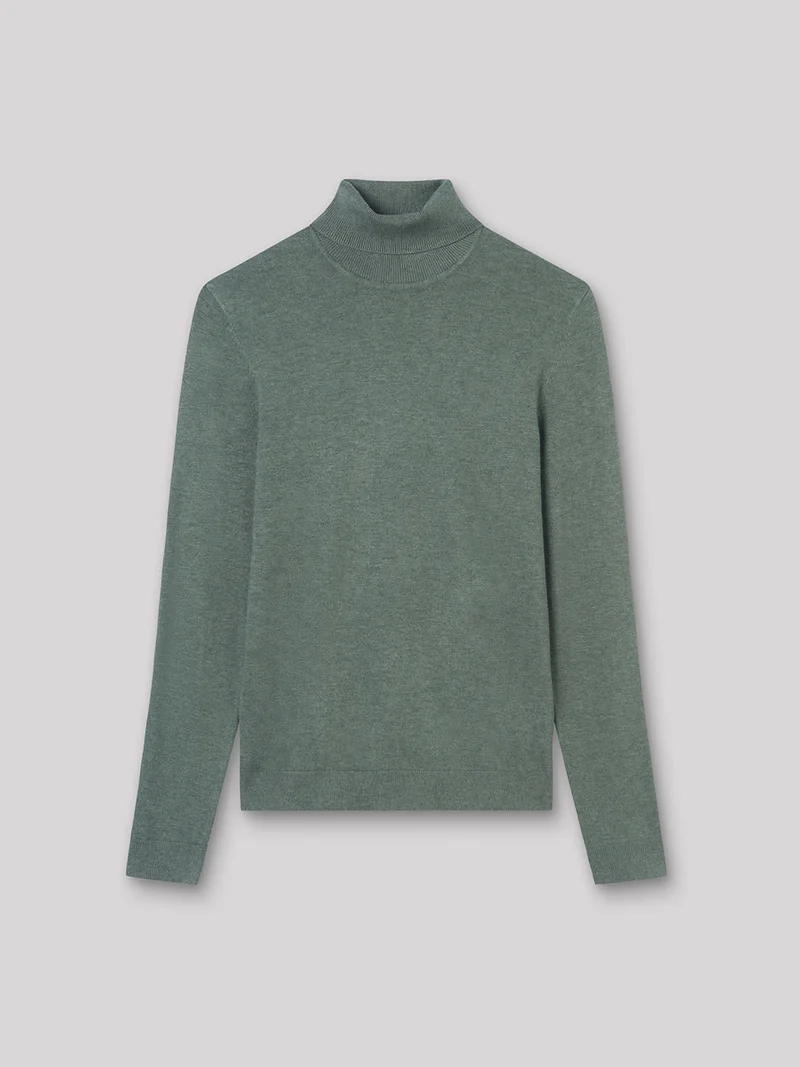 Pull col roulé en viscose certifiée