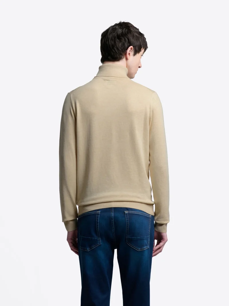 Pull col roulé en viscose certifiée