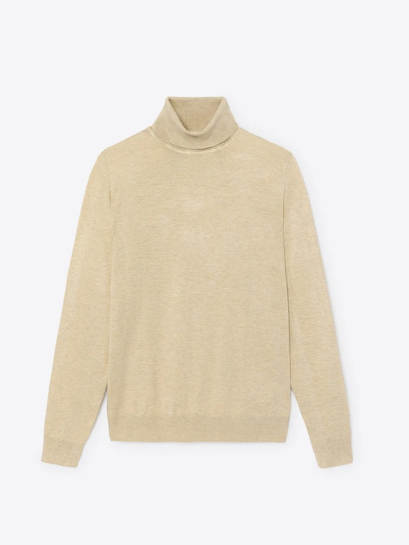 Pull col roulé en viscose certifiée