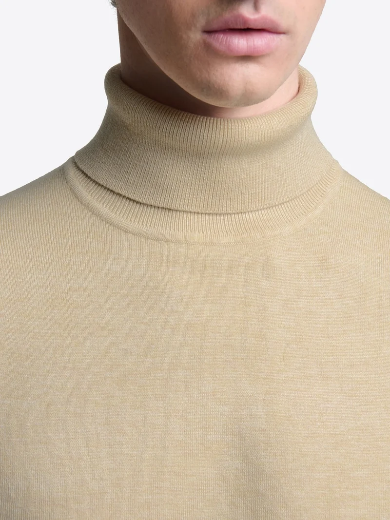 Pull col roulé en viscose certifiée