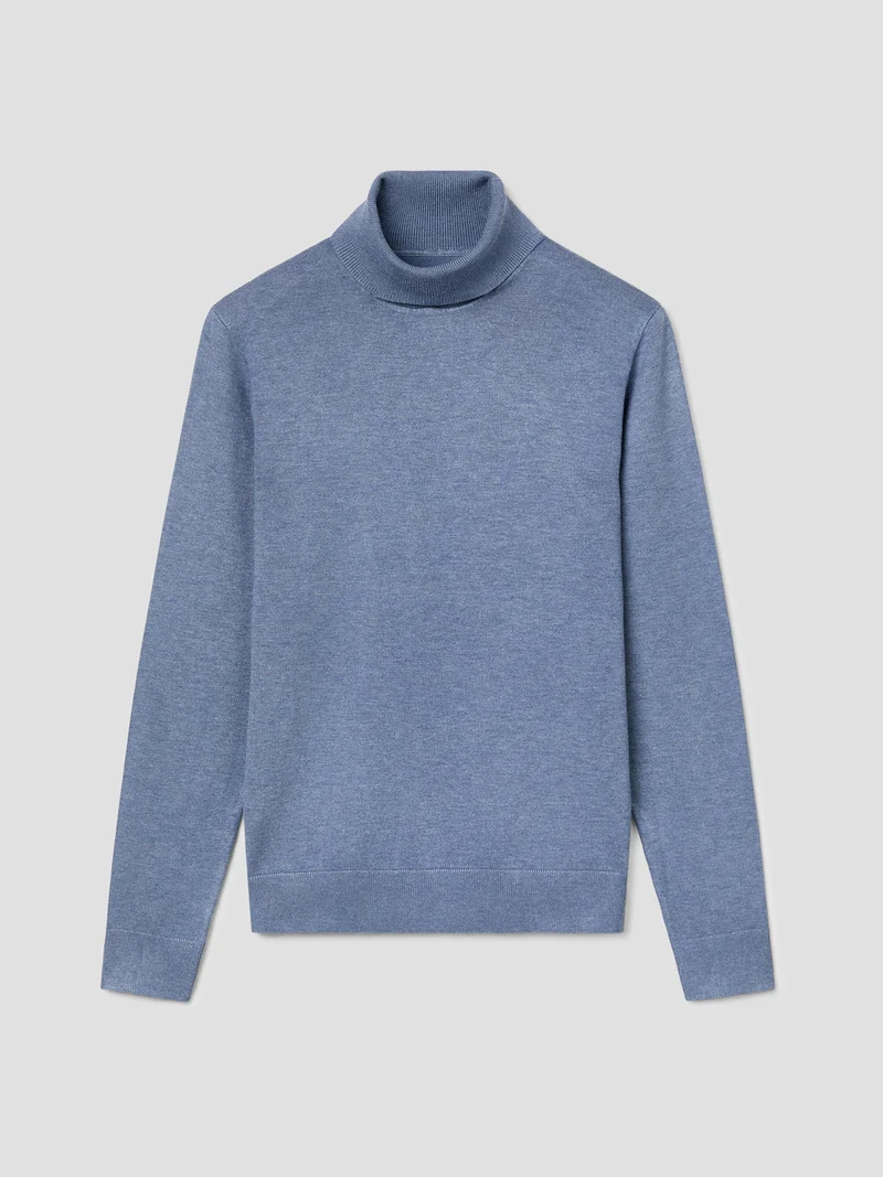 Pull col roulé en jersey