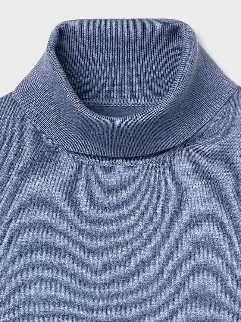 Pull col roulé en jersey
