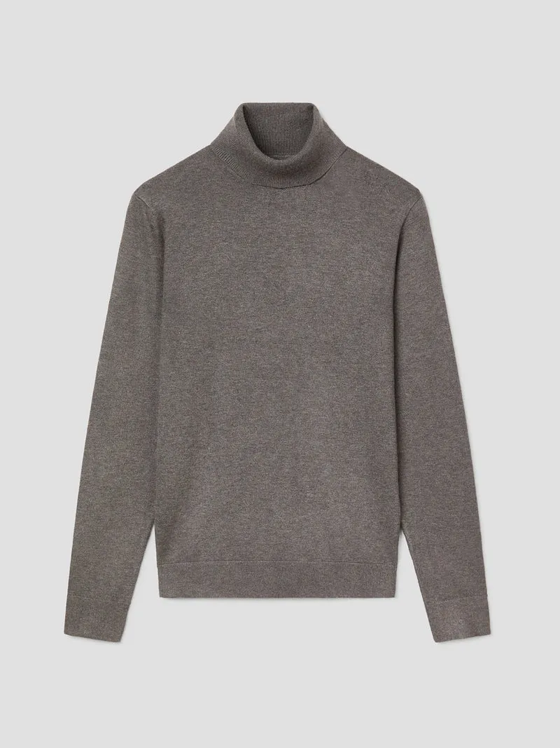 Pull col roulé en jersey