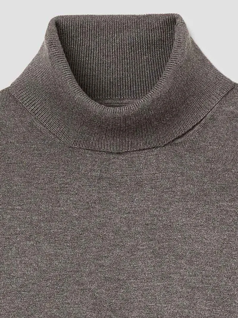 Pull col roulé en jersey
