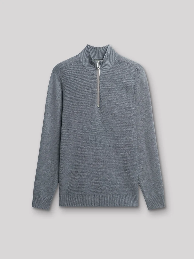 Pull col cheminée zippé
