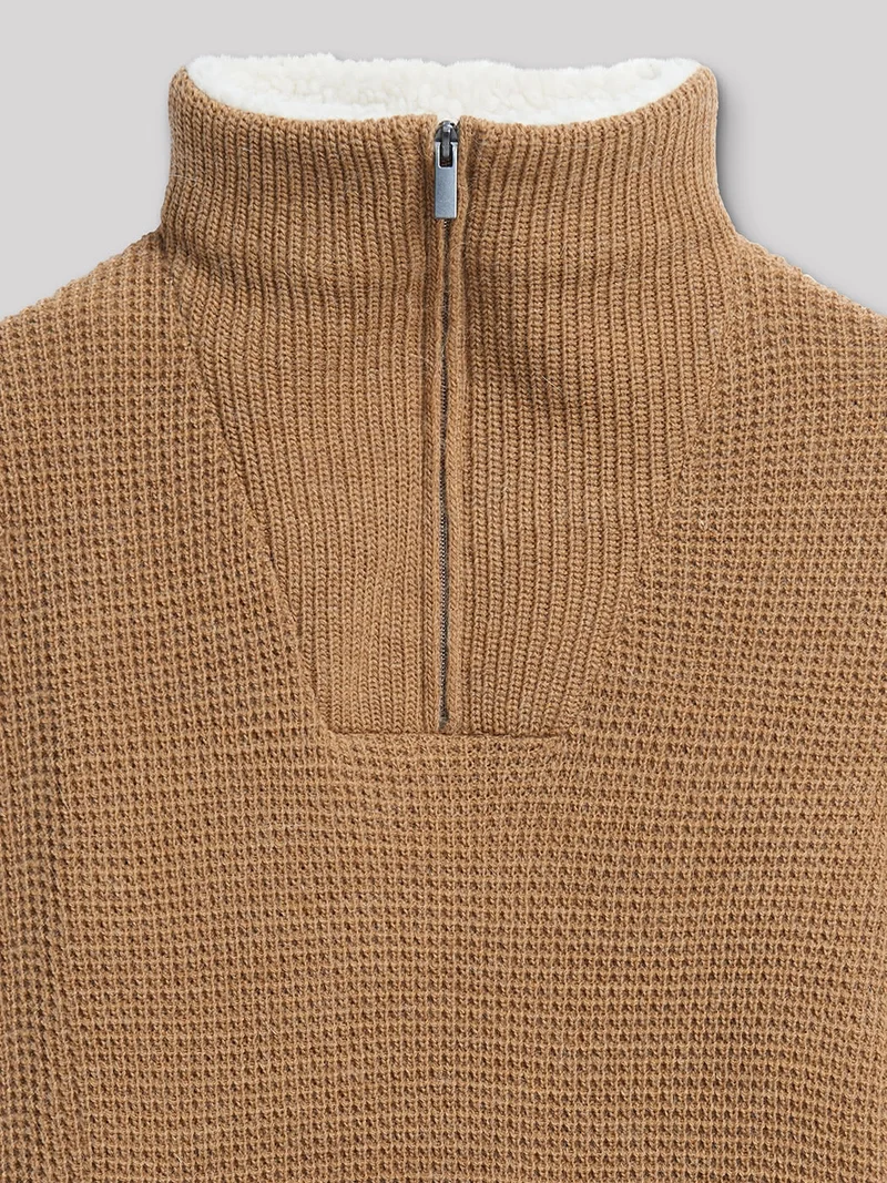 Pull col montant zippé