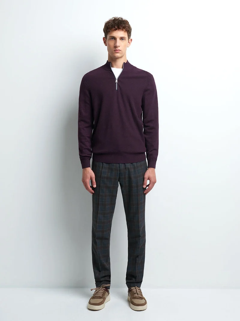 Pull col cheminée zippé