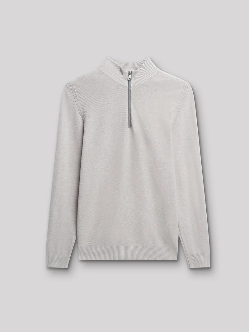 Pull col cheminée zippé