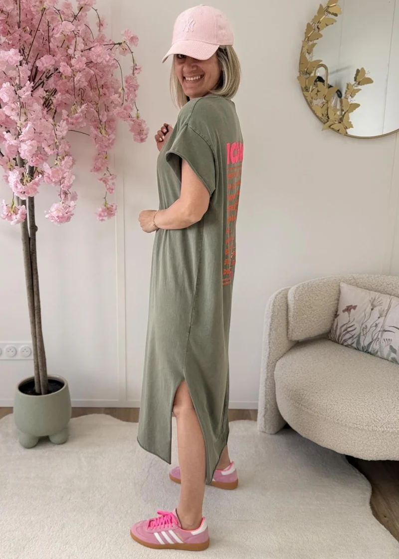 Robe T shirt iconic kaki