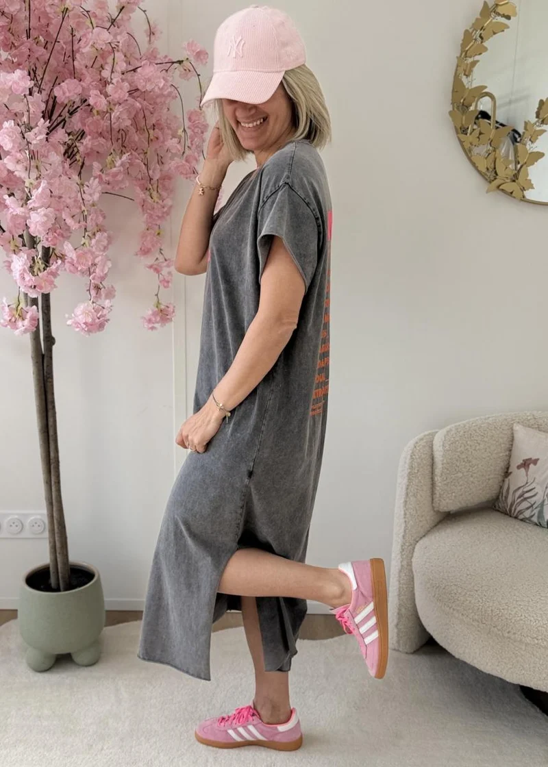 Robe T shirt iconic gris foncé