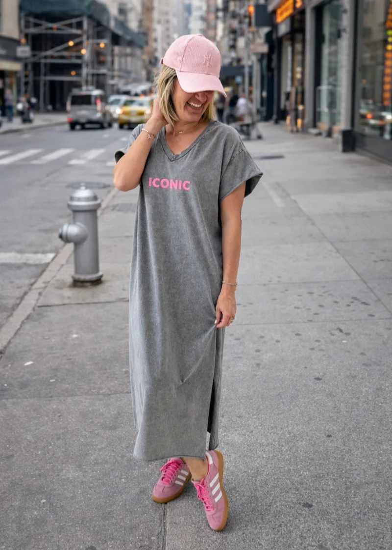 Robe T shirt iconic gris clair