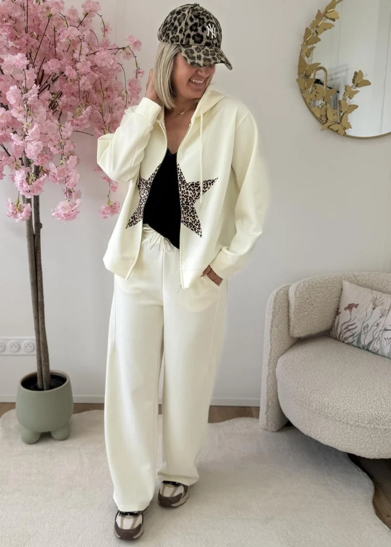 Gilet sweat Sigrid ecru