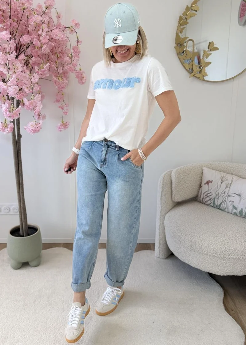 Tee shirt Nina blanc ciel