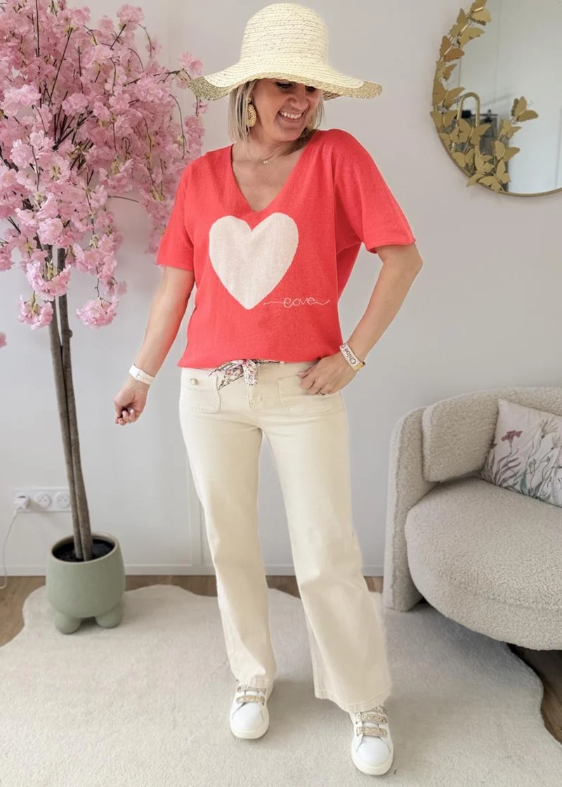 Pull Tiago corail