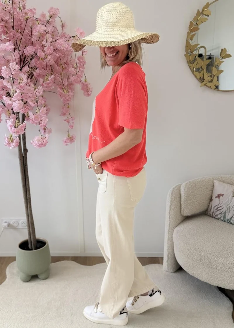 Pull Tiago corail