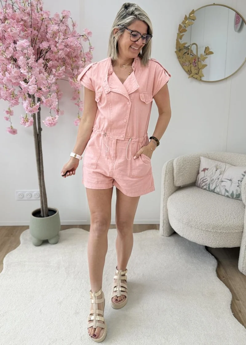 Combi short Nolwenn rose