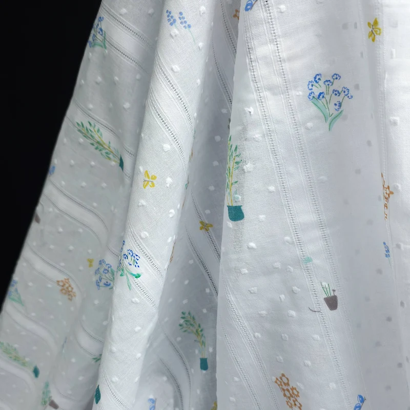 Voile de coton dobby | Happy Florist Plants | Katia Fabrics
