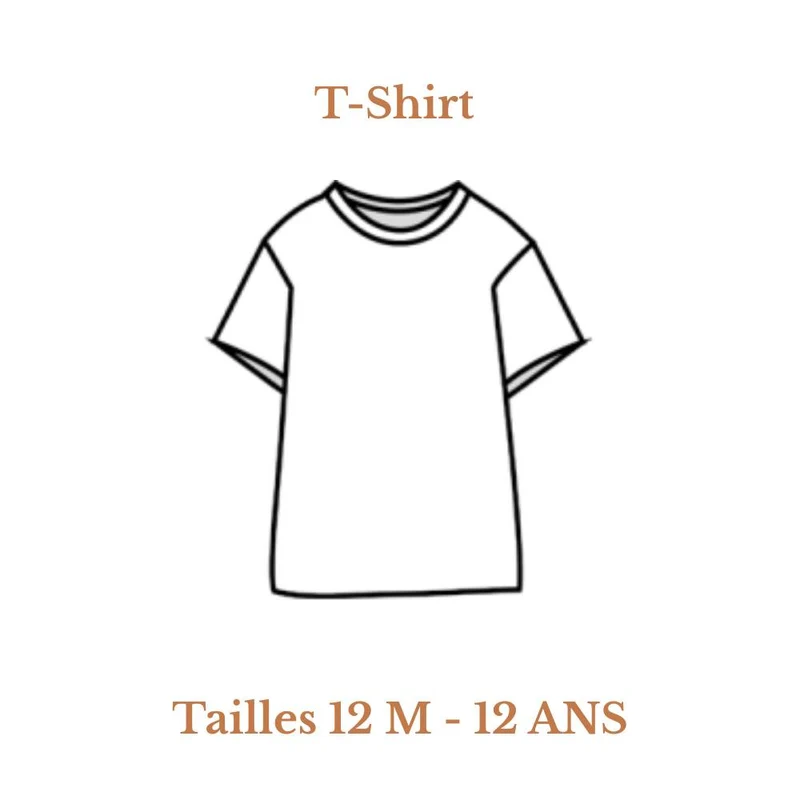 PATRON DE COUTURE PDF | T-shirt à manches courtes | Katia Fabrics | Format A4 seulement
