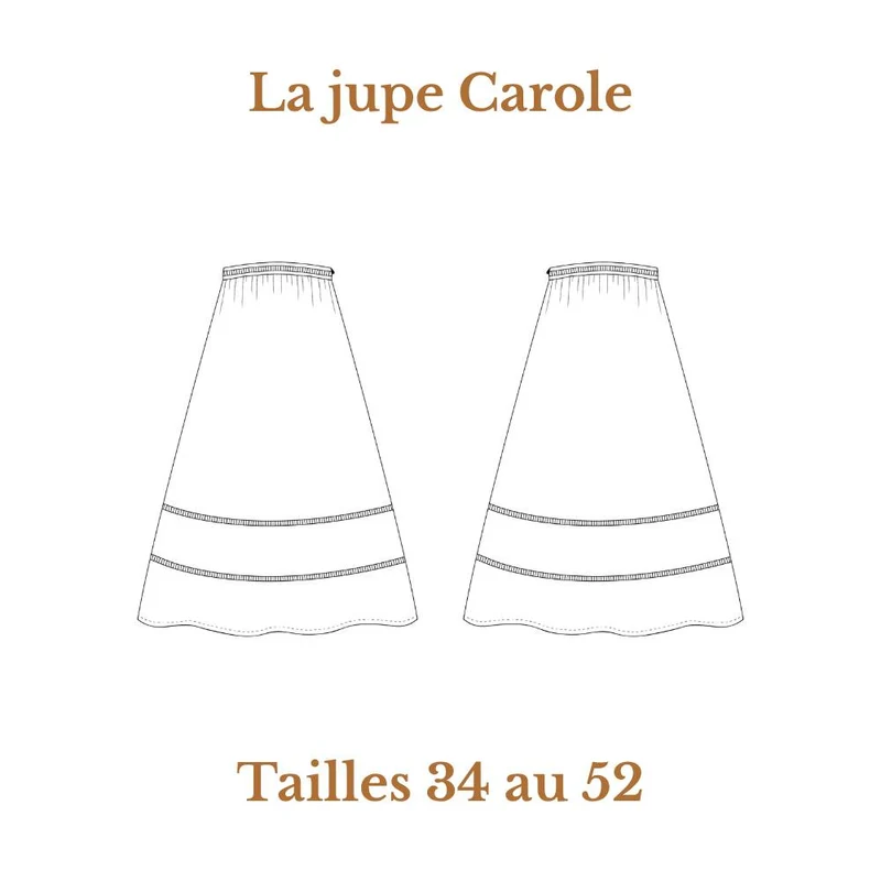 PATRON DE COUTURE PDF | Jupe Carole | Cha’Coud | FRANÇAIS SEULEMENT