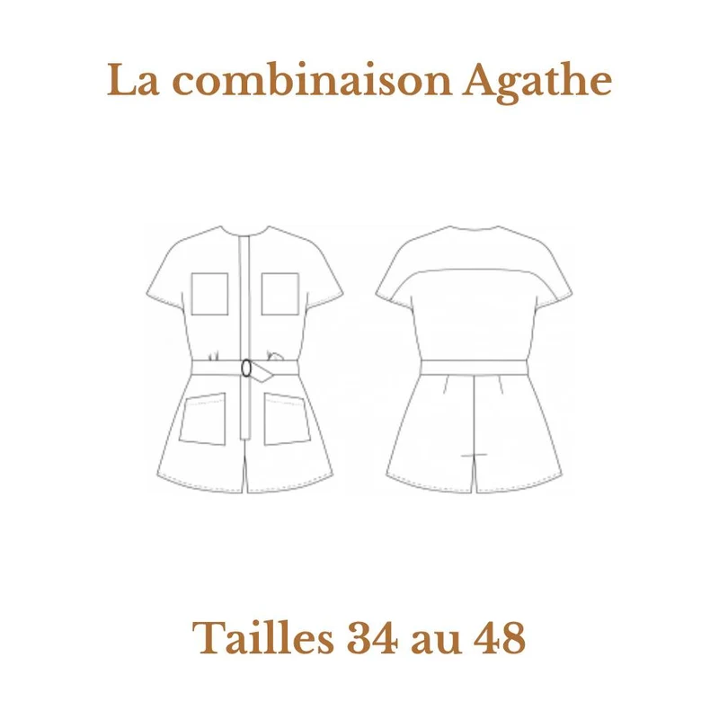 PATRON DE COUTURE PDF | Combinaison courte Agathe | Cha’Coud | FRANÇAIS SEULEMENT