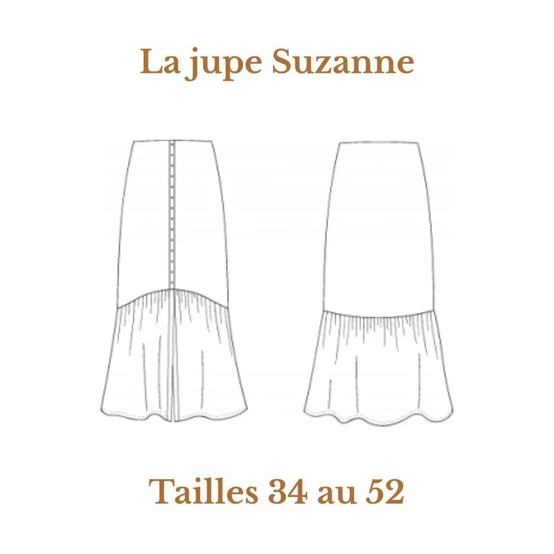 PATRON DE COUTURE PDF | Jupe Suzanne | Cha’Coud | BILINGUE (FR/EN)