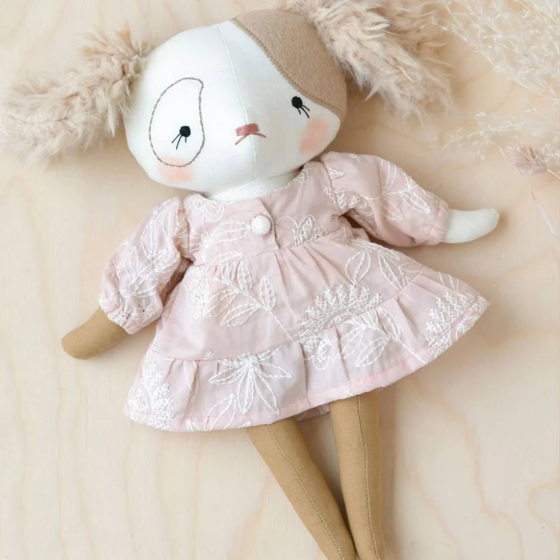 Patron de couture PDF | Poupée chien + 2 tenues | Mes Petites Lunes