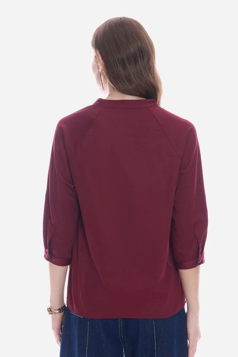 Ollis|100% Cotton 3/4Th Raglan Sleeve Shirt
