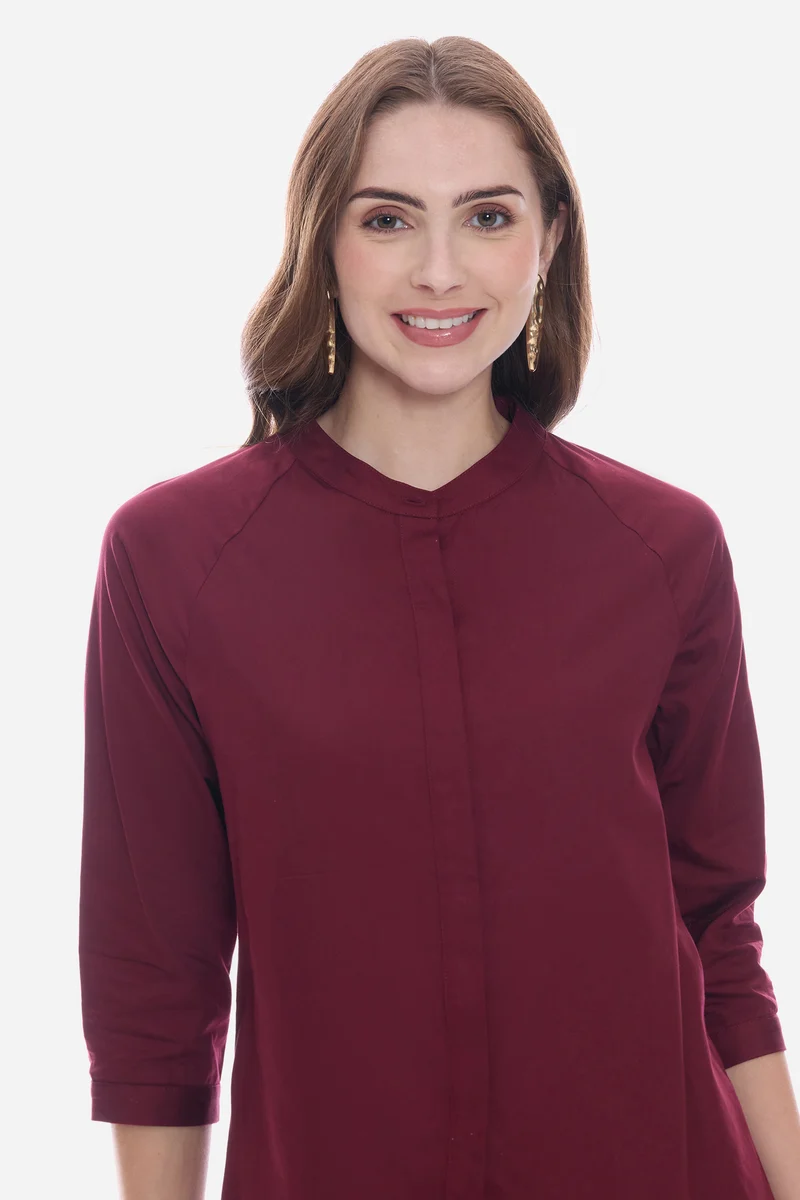 Ollis|100% Cotton 3/4Th Raglan Sleeve Shirt