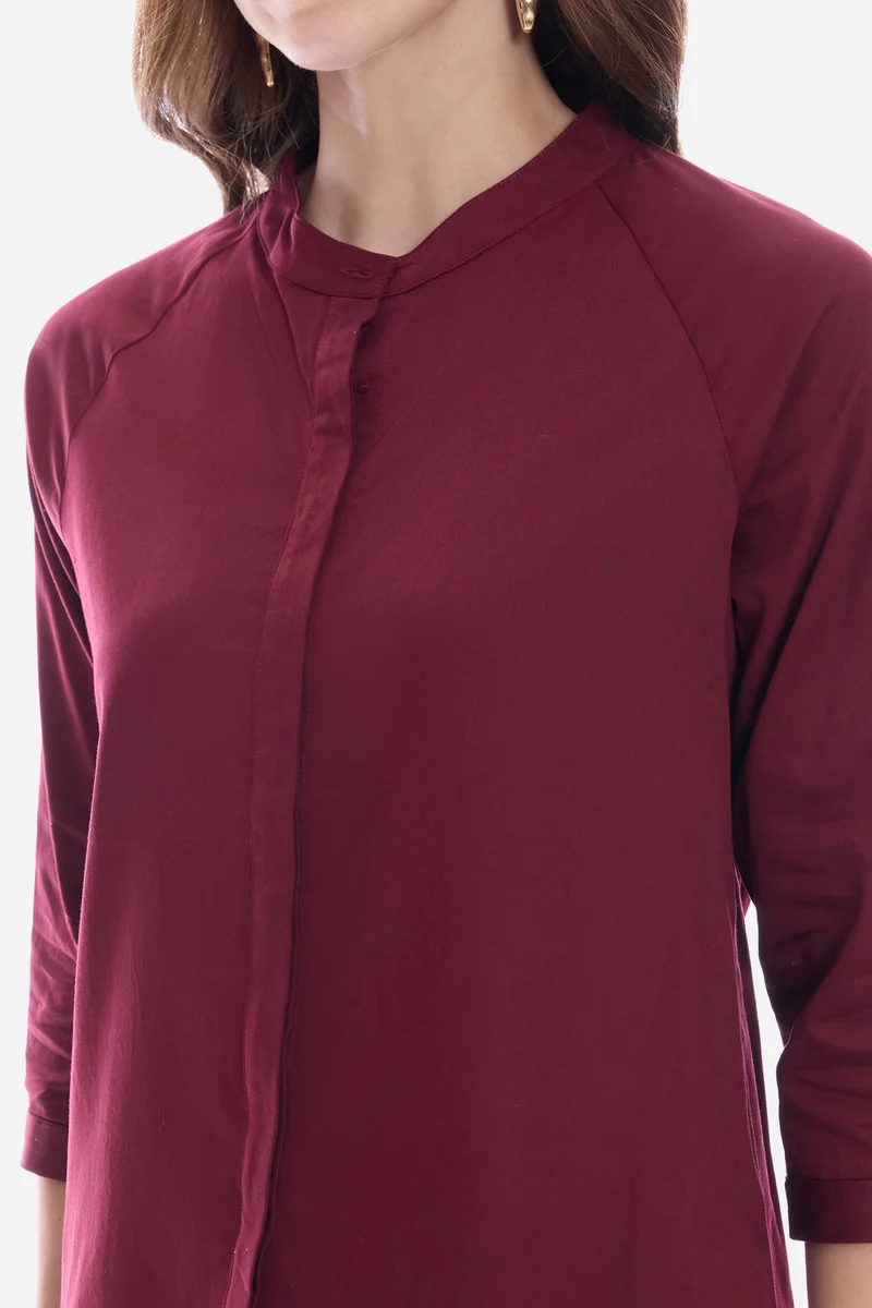 Ollis|100% Cotton 3/4Th Raglan Sleeve Shirt