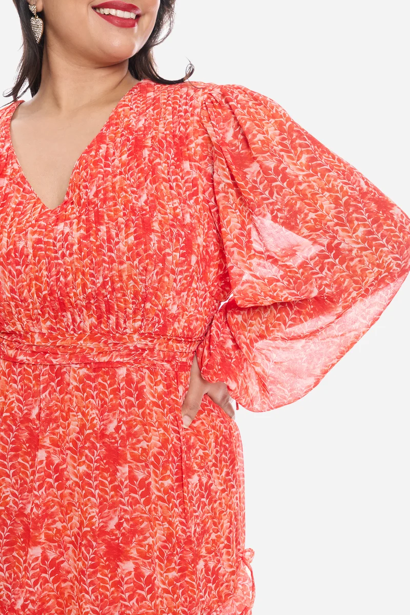 Adlen|Viscose V-Neck Mini Dress