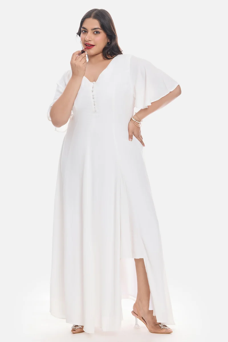 Adlel|Viscose Maxi Dress With Side Slit