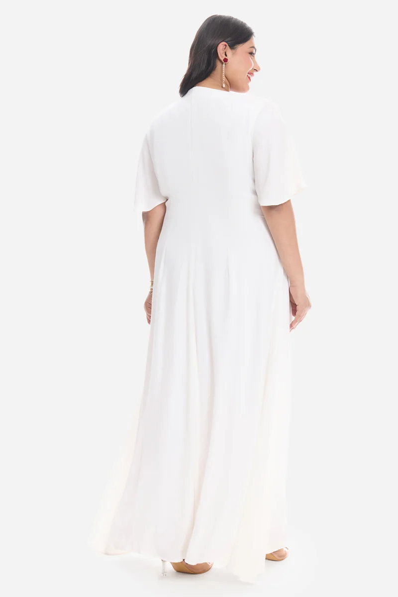 Adlel|Viscose Maxi Dress With Side Slit