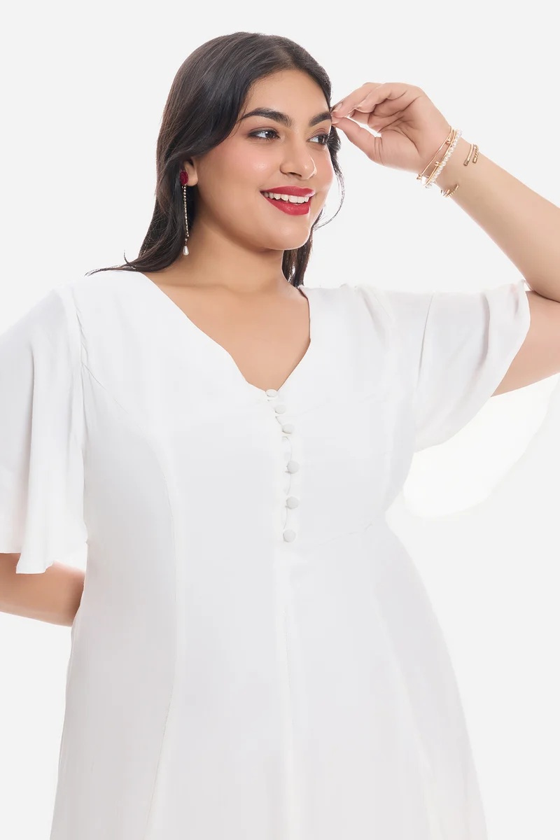Adlel|Viscose Maxi Dress With Side Slit