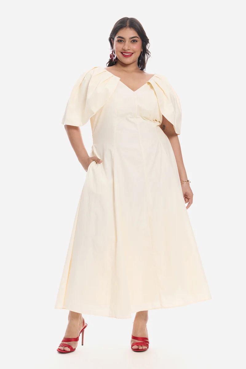 Admel|Cotton Off-Shoulder Gown