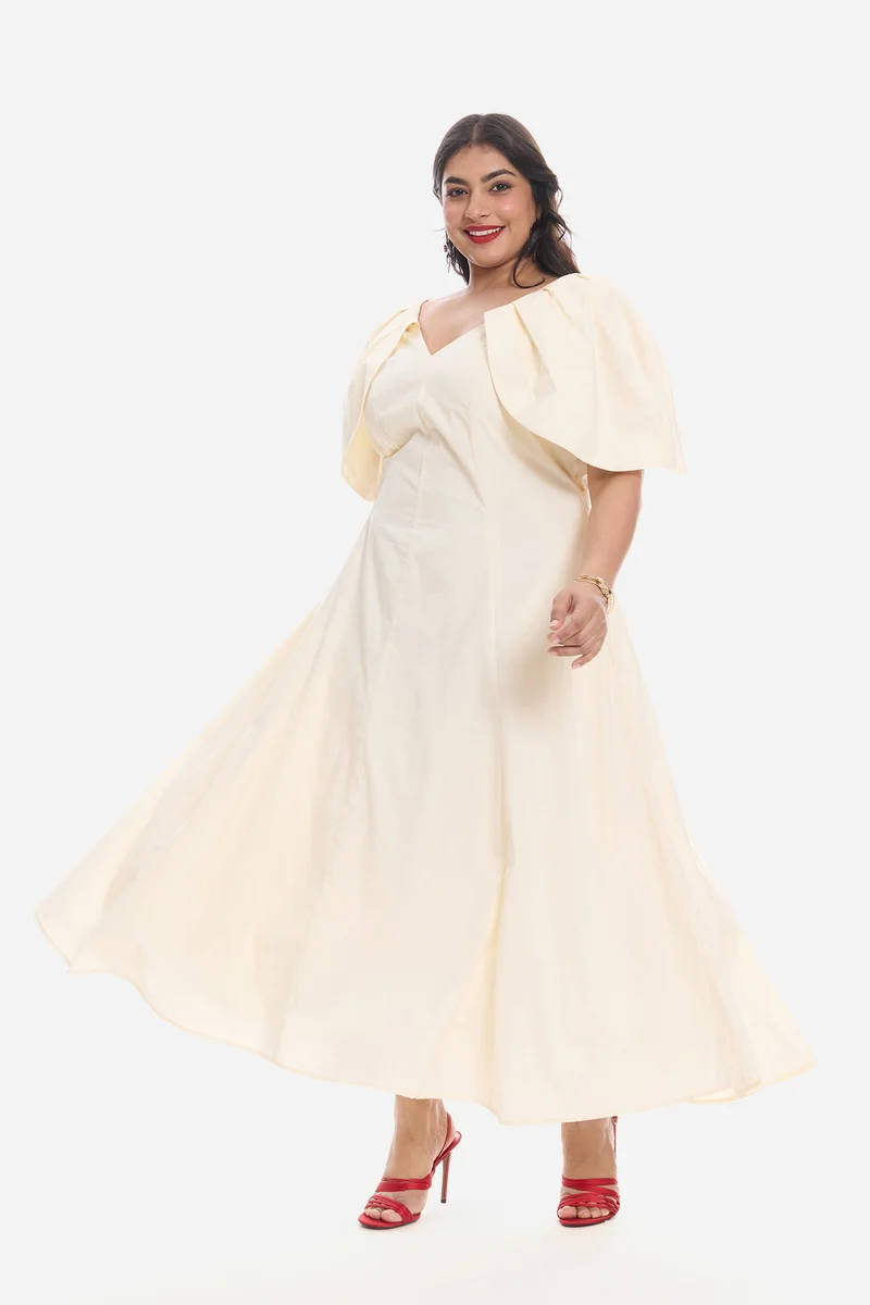 Admel|Cotton Off-Shoulder Gown