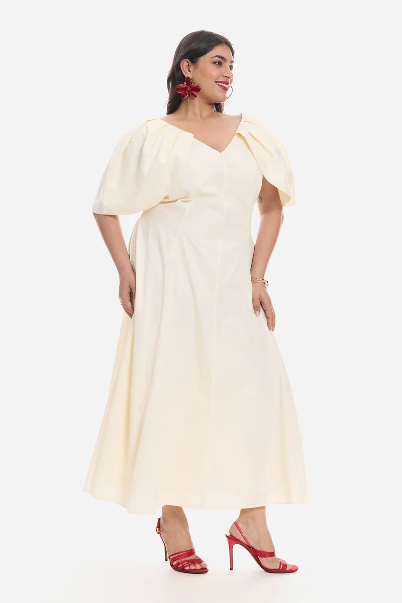 Admel|Cotton Off-Shoulder Gown