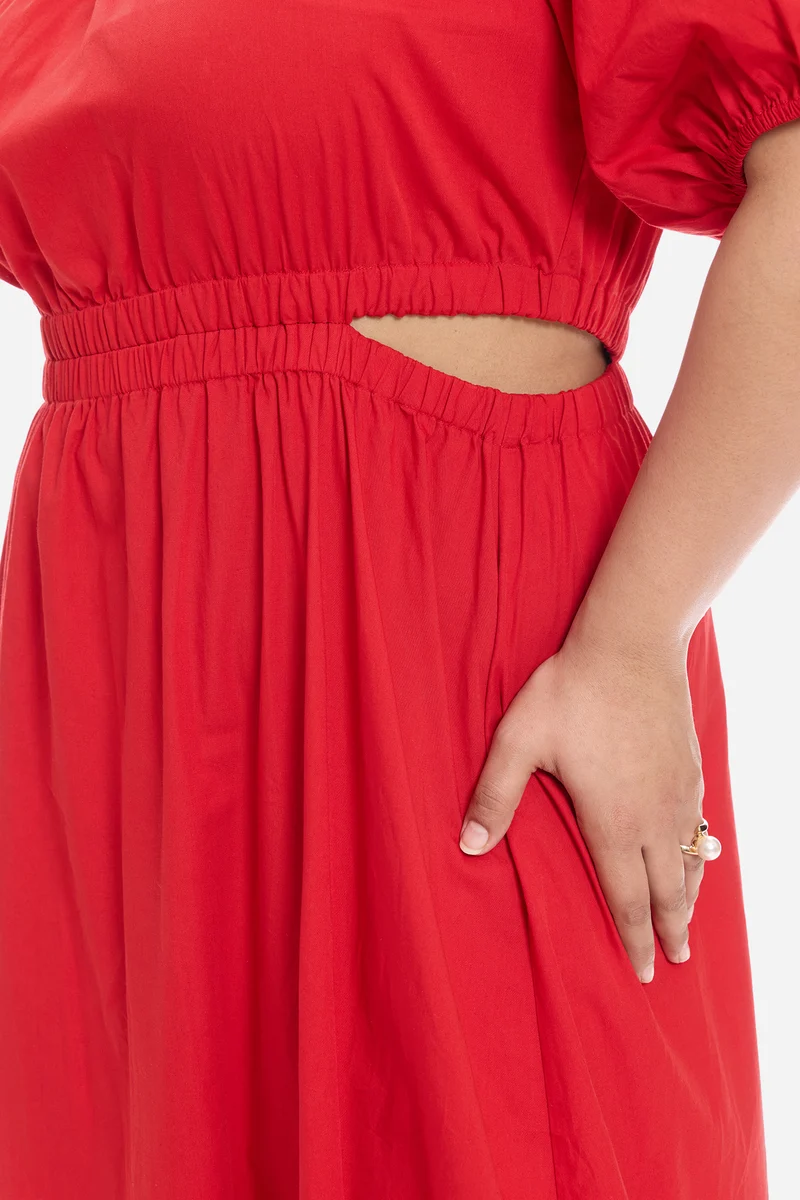 Vivy|Cotton One Shoulder Maxi Dress
