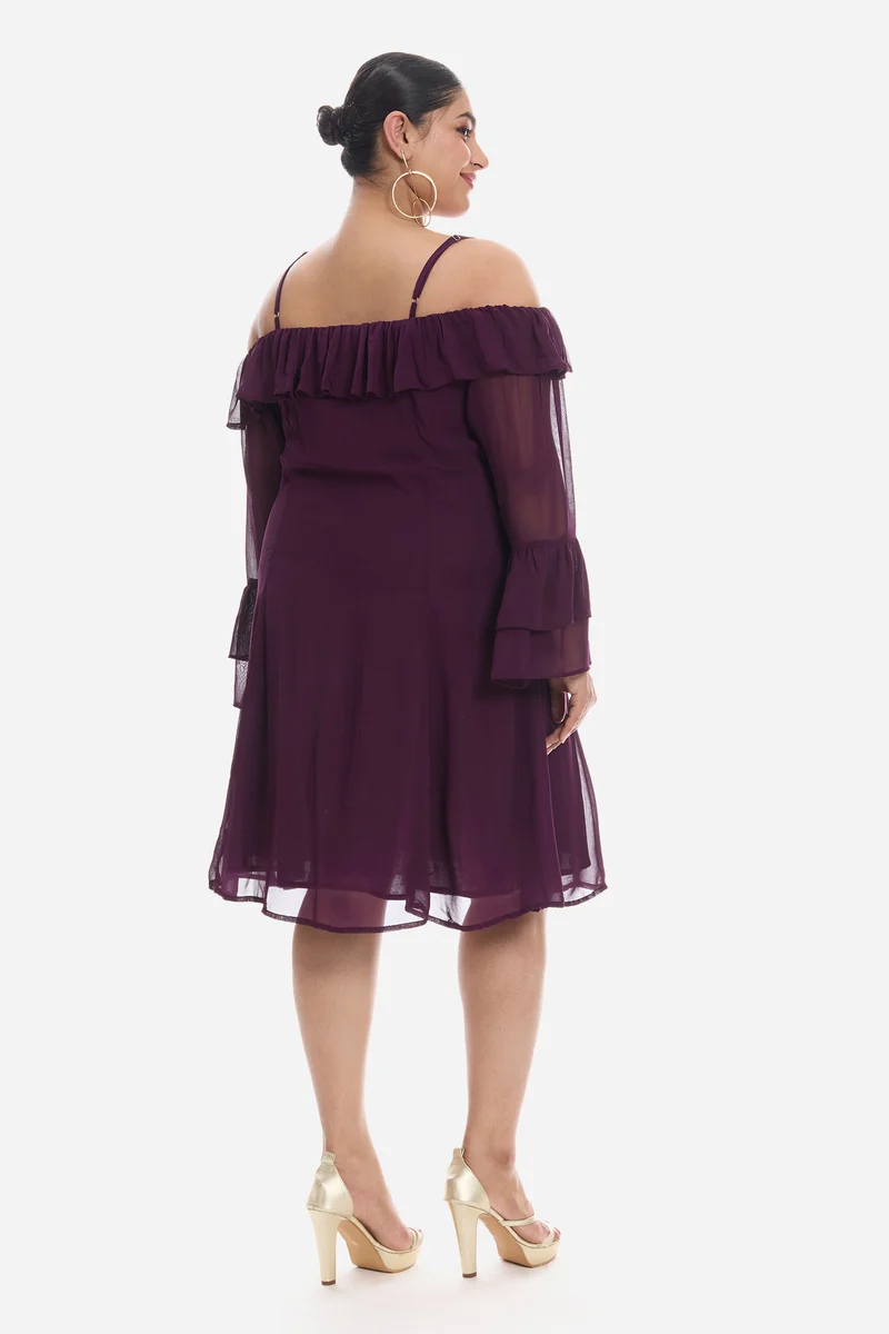 Admis|Viscose Off-Shoulder Dress