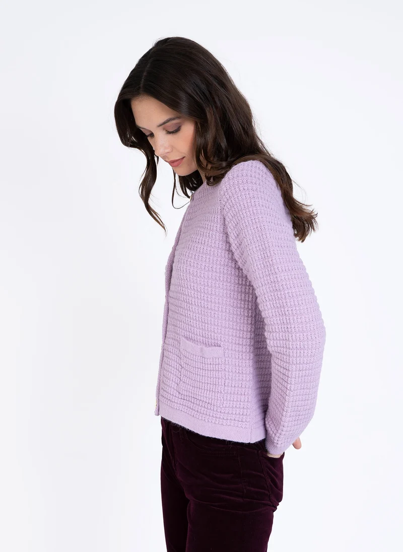 CARDIGAN VENI parme
