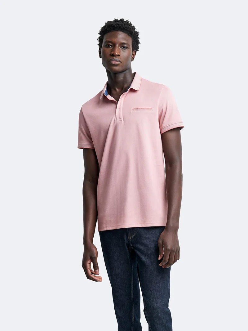 Polo à manches courtes uni