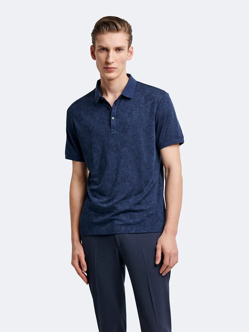 Polo manches courtes jacquard