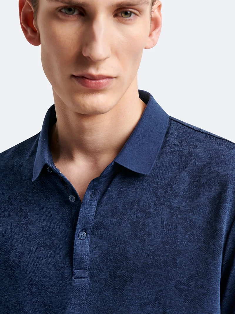 Polo manches courtes jacquard
