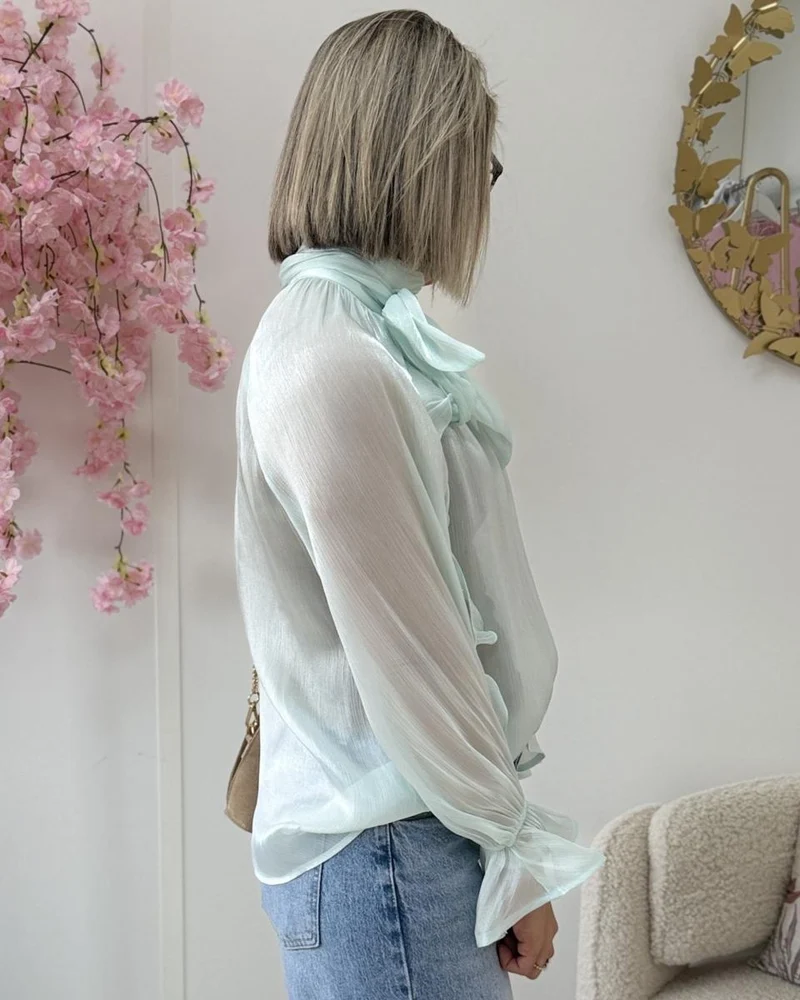 Blouse Cruz vert d eau