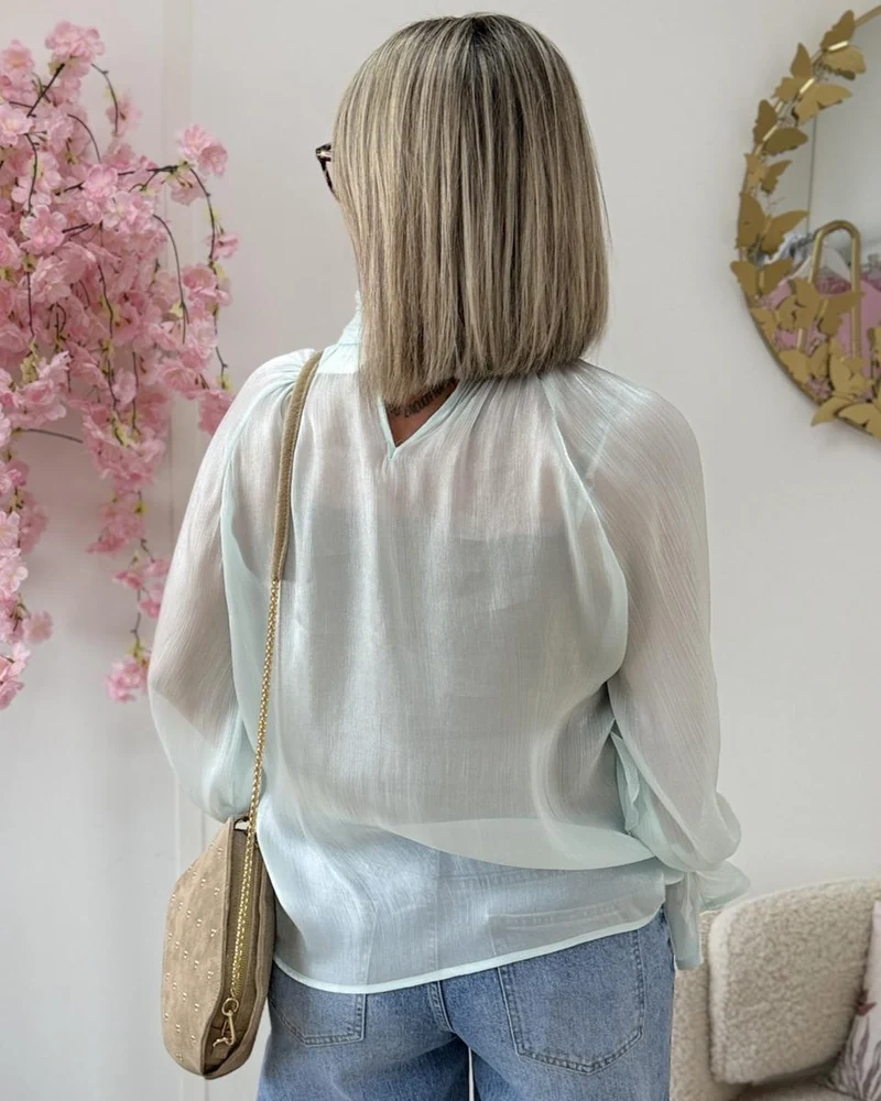 Blouse Cruz vert d eau