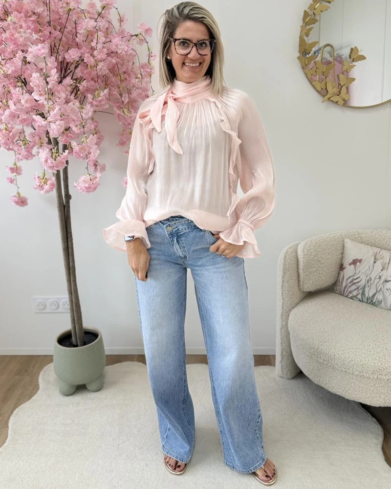Blouse Cruz rose